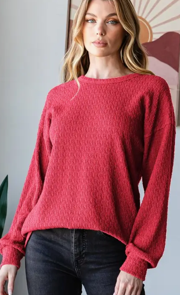 Puff Sleeve Knit Top