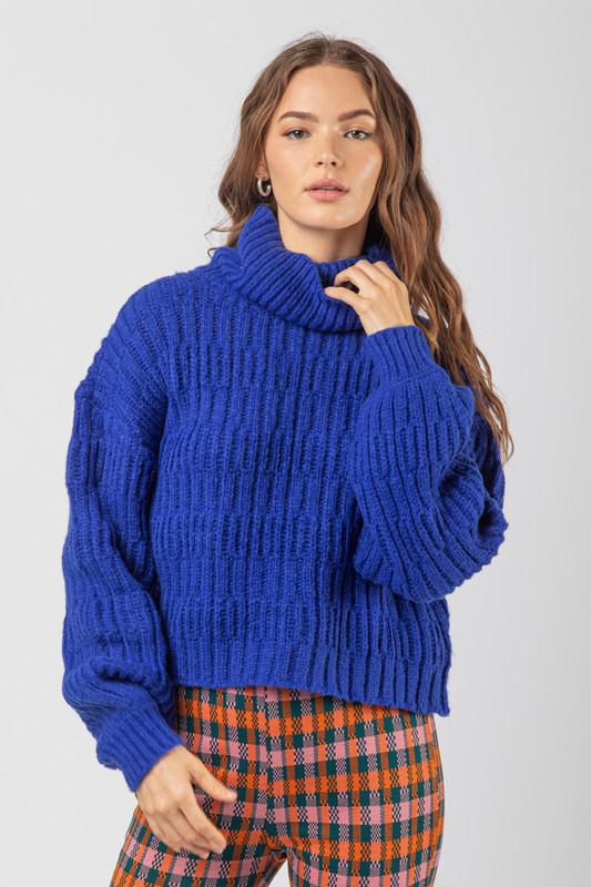 Turtleneck Texture Sweater