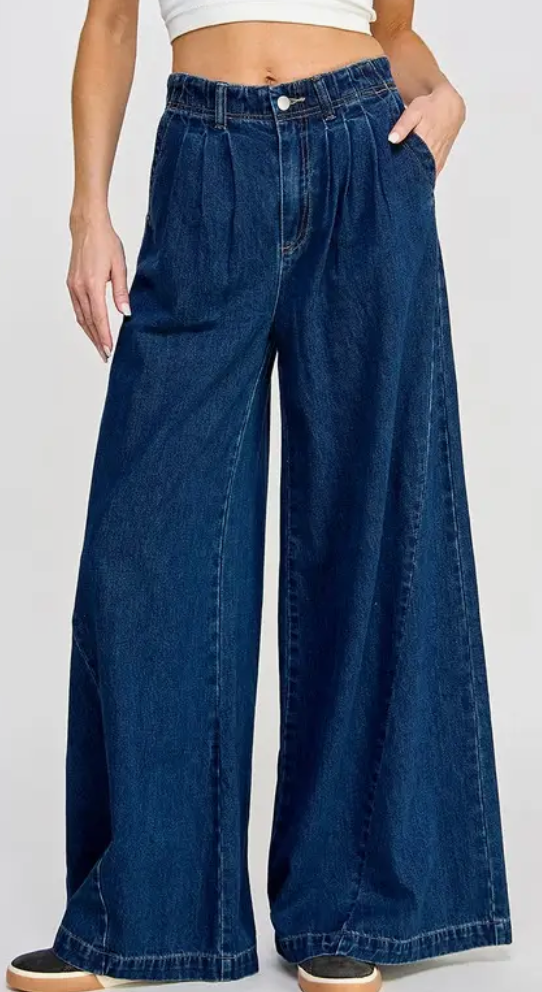 Super Wide Leg Denim Pants