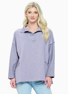 Collared Loose Fit Pullover