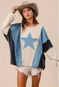 Washed Knit Star Top