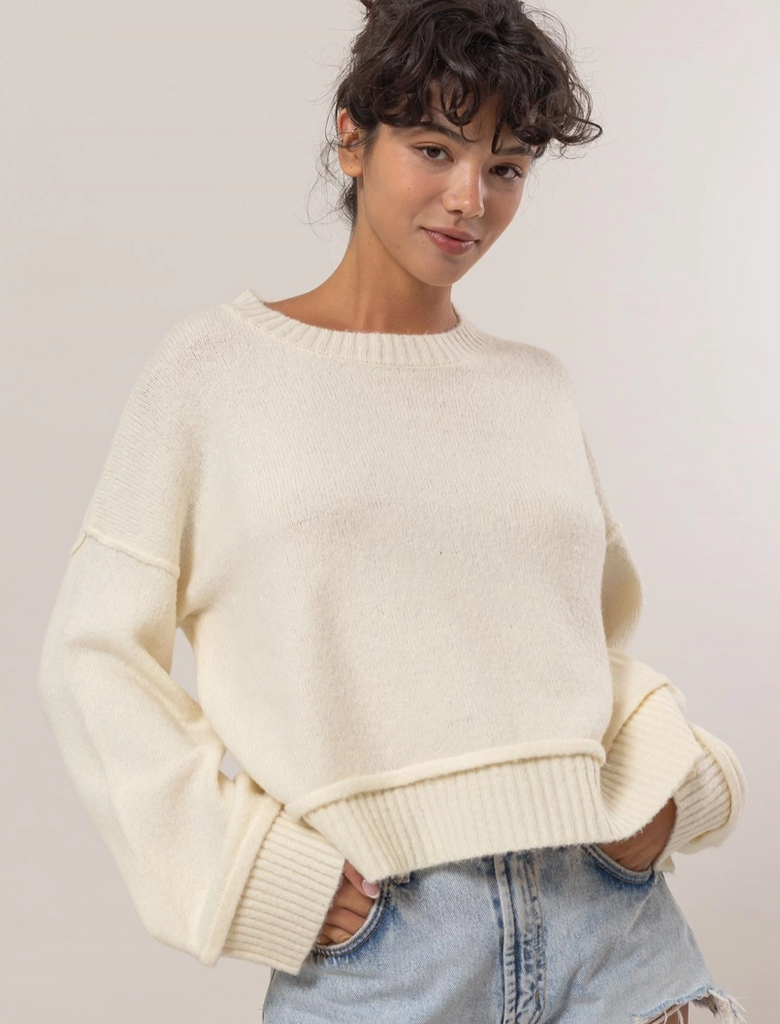 Oversize Crewneck Sweater Top