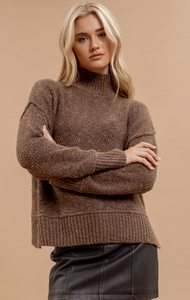 Wool Blend Turtleneck Sweater