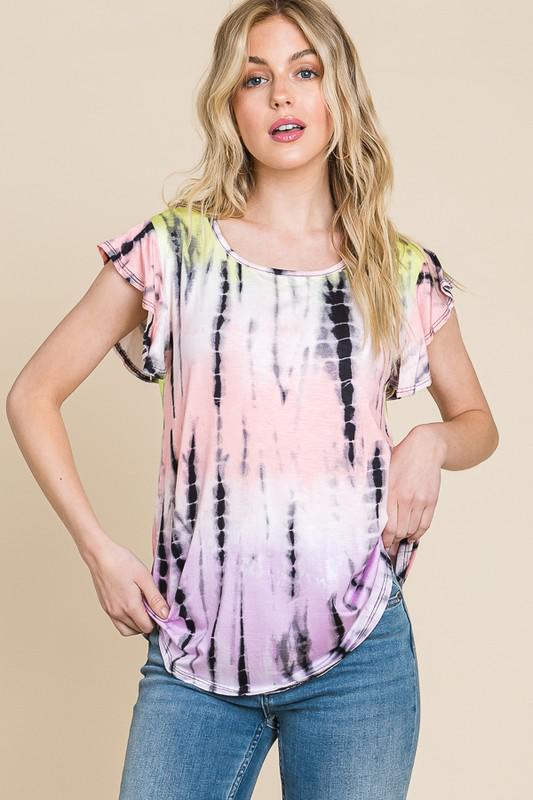 Graphic Tie Dye Top