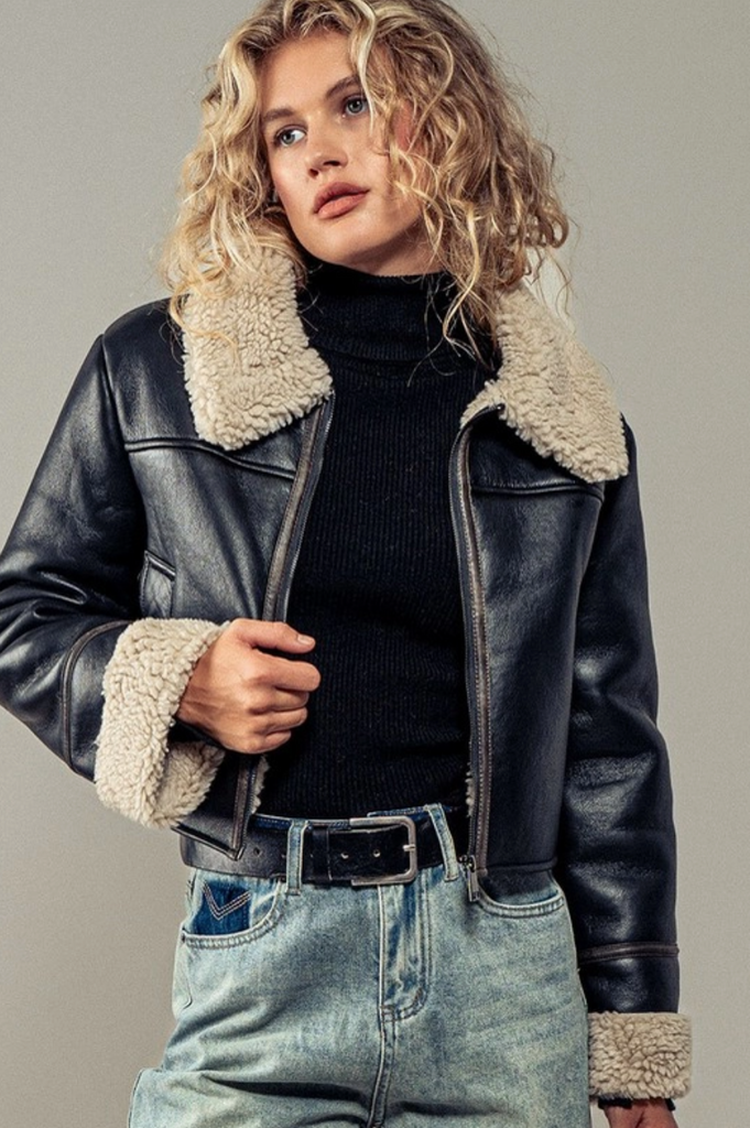 Cropped Suede Jacket