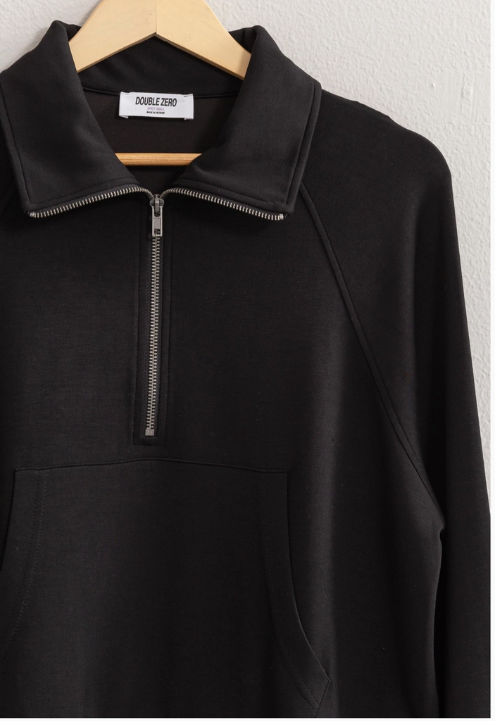 Zip-Up Collar Sweatshirt