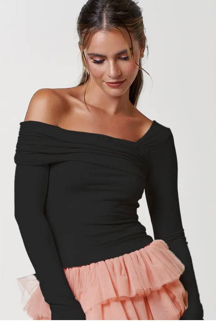 Asymmetrical Off Shoulder Top