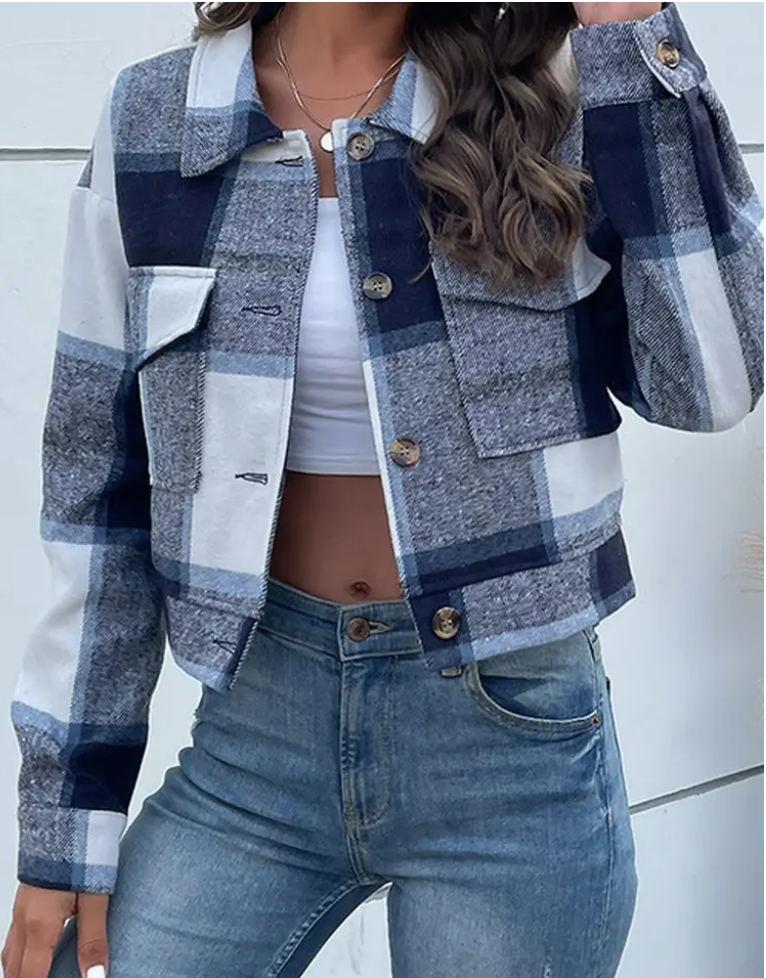 Cropped Plaid Shacket