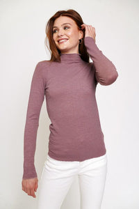 Mock Neck Fitted Top