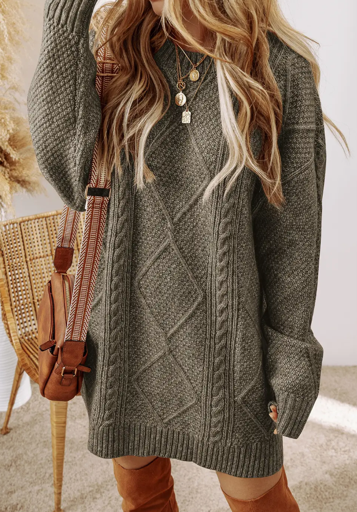 Knit Loose Sweater Dress