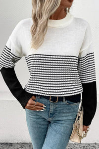 Colorblock Striped Sweater