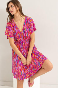 Multi Print Jersey Dress